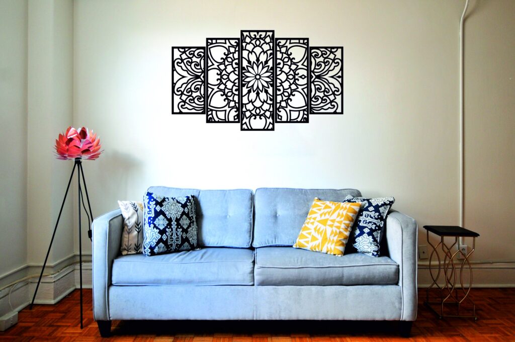Cuadro Mandala Abstracto II – 5 piezas, 40 × 70 cm